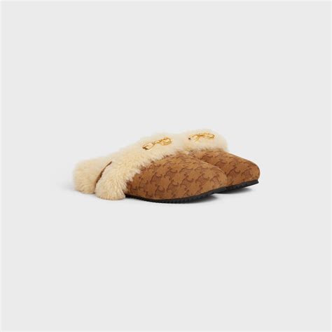 celine fur slippers.